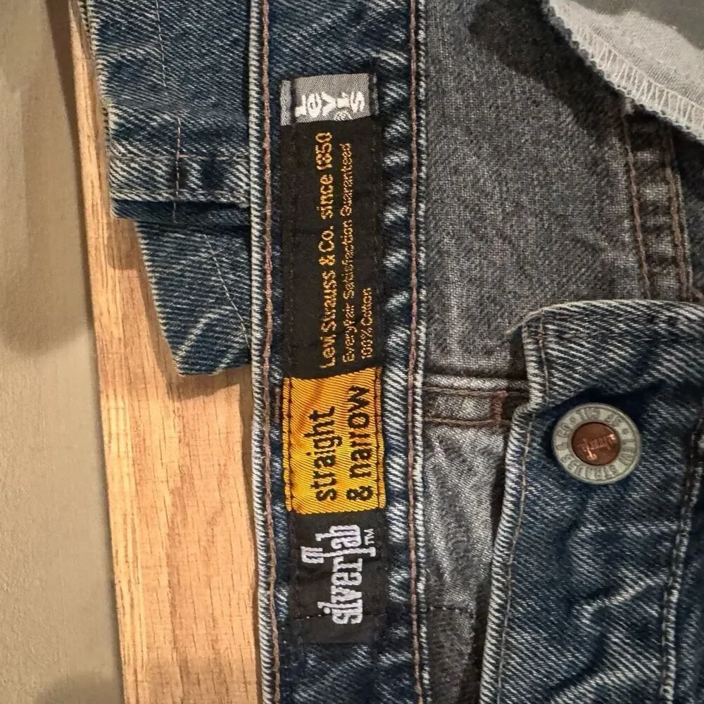Vintage 90s Levi’s Silvertab Straight & Narrow Leg Jeans 36/34 - Picture 3 of 12
